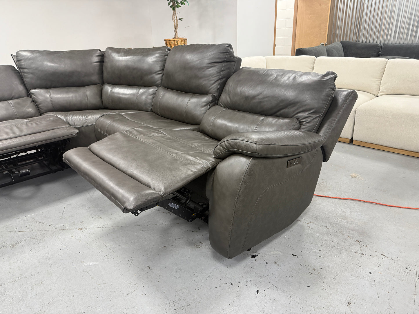 Leather Reclining Sectional