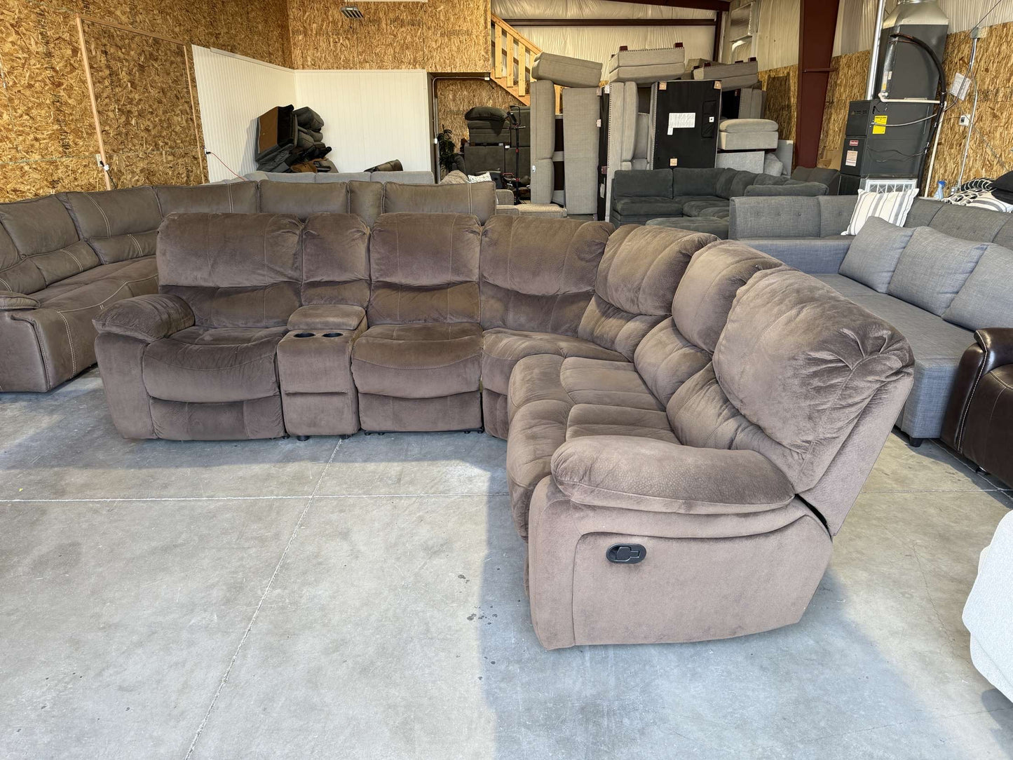 Brown Reclining sectional