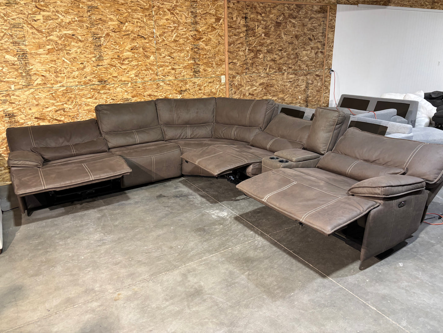 Brown Reclining Sectional