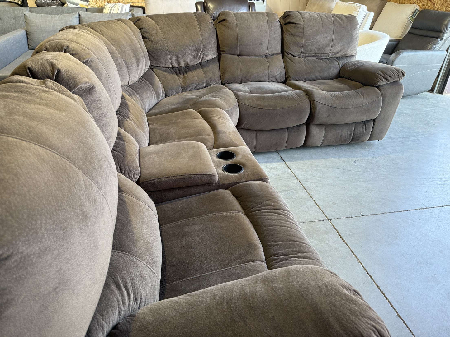 Brown Reclining sectional