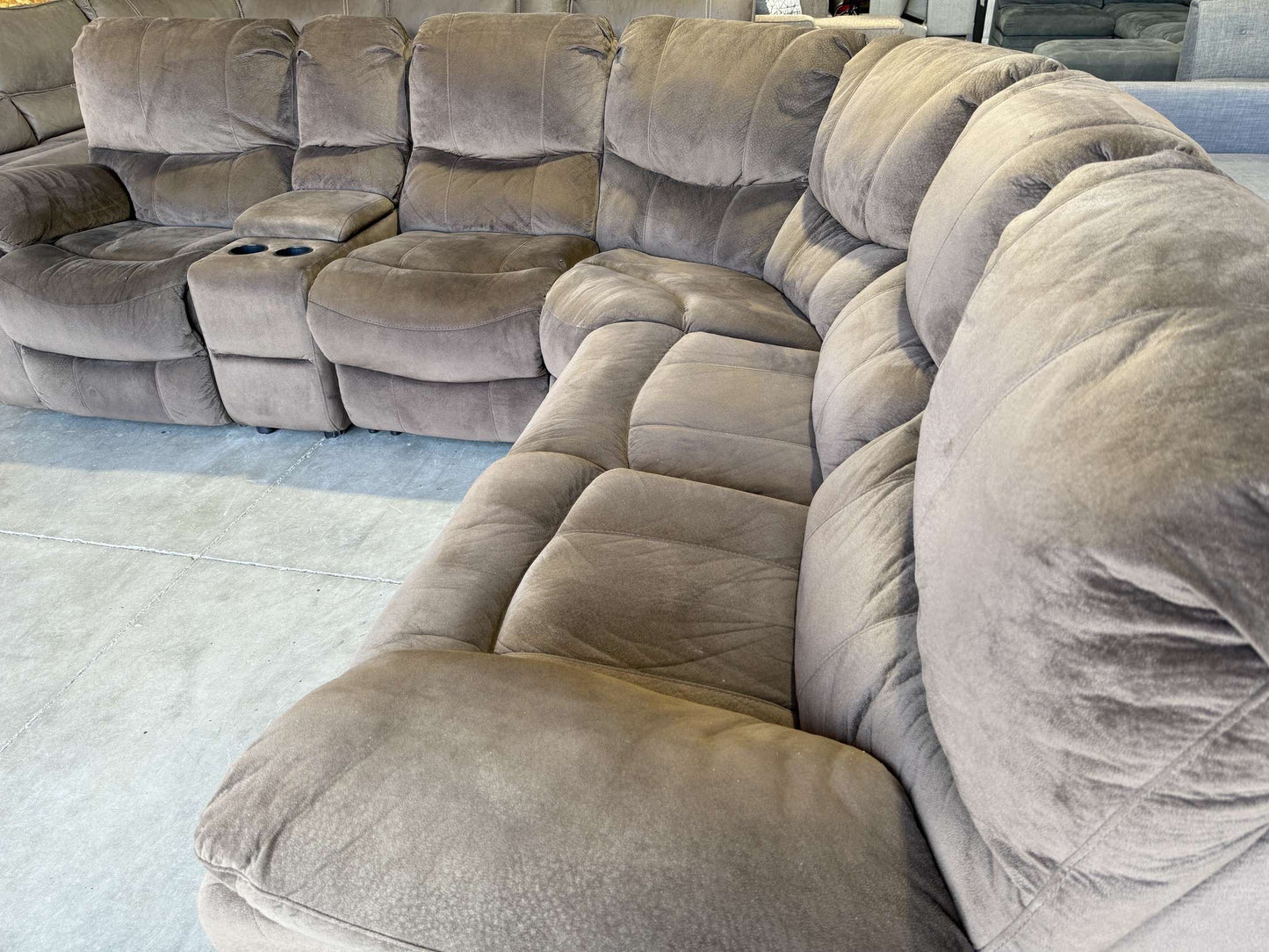 Brown Reclining sectional