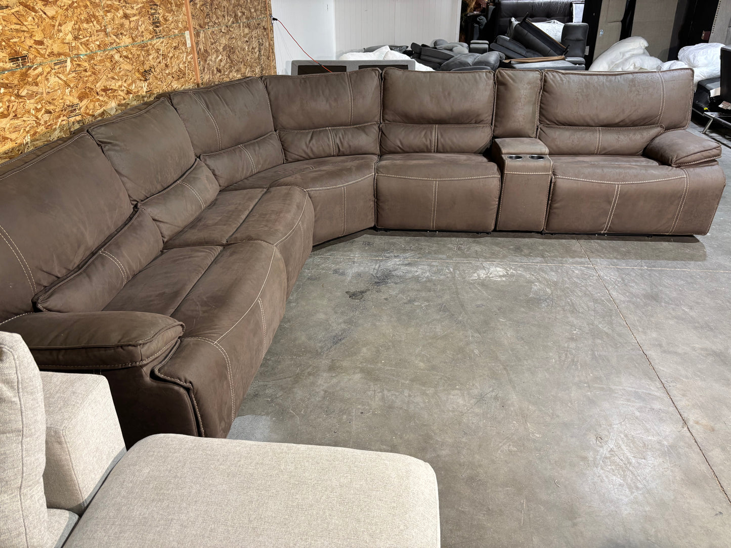 Brown Reclining Sectional