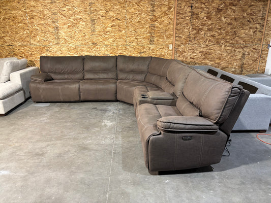 Brown Reclining Sectional