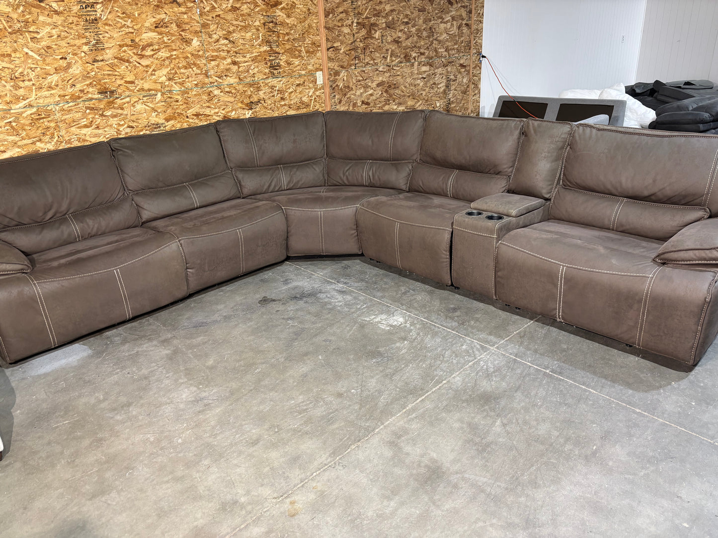 Brown Reclining Sectional