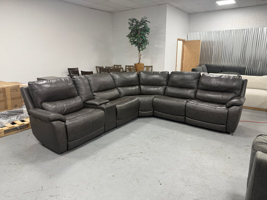 Leather Reclining Sectional